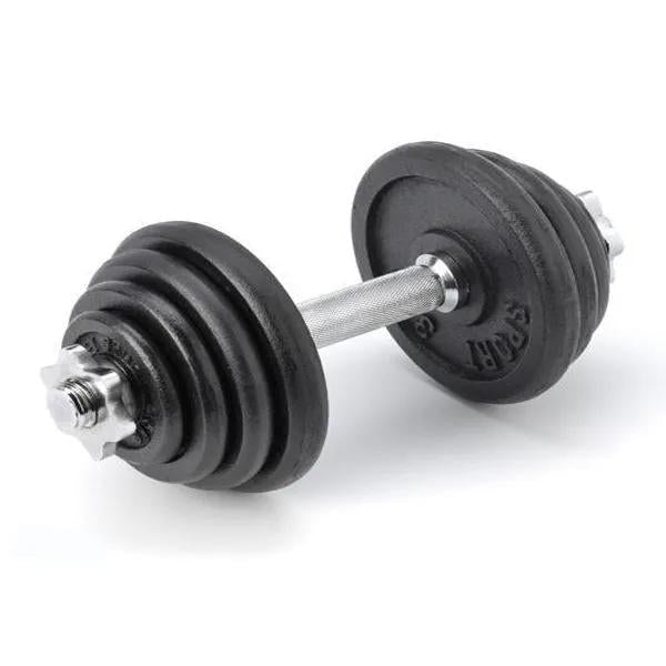 Adjustable dumbbell set - Focus Fitness - 2 x 15 kg - Cast Iron