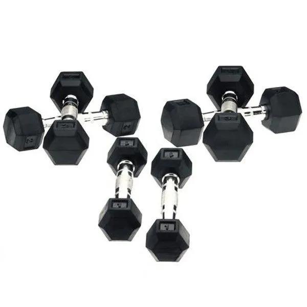 Hexa Dumbbell Set - Focus Fitness - 110 kg + Rack