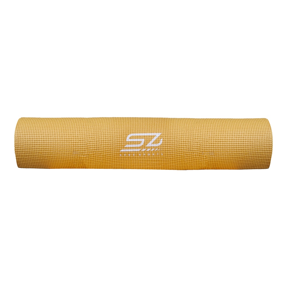 Yogamat - Senz Sports Premium - Geel met print