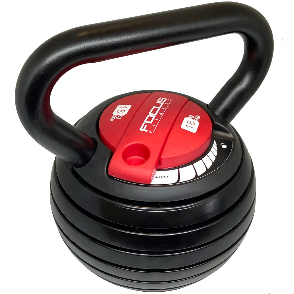 Kettlebell - Focus Fitness Adjustable - 3 to 18 kg
