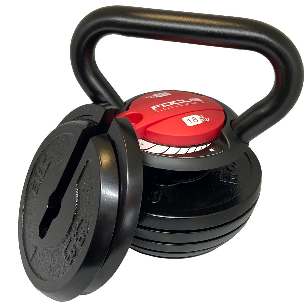 Kettlebell - Focus Fitness Adjustable - 3 to 18 kg